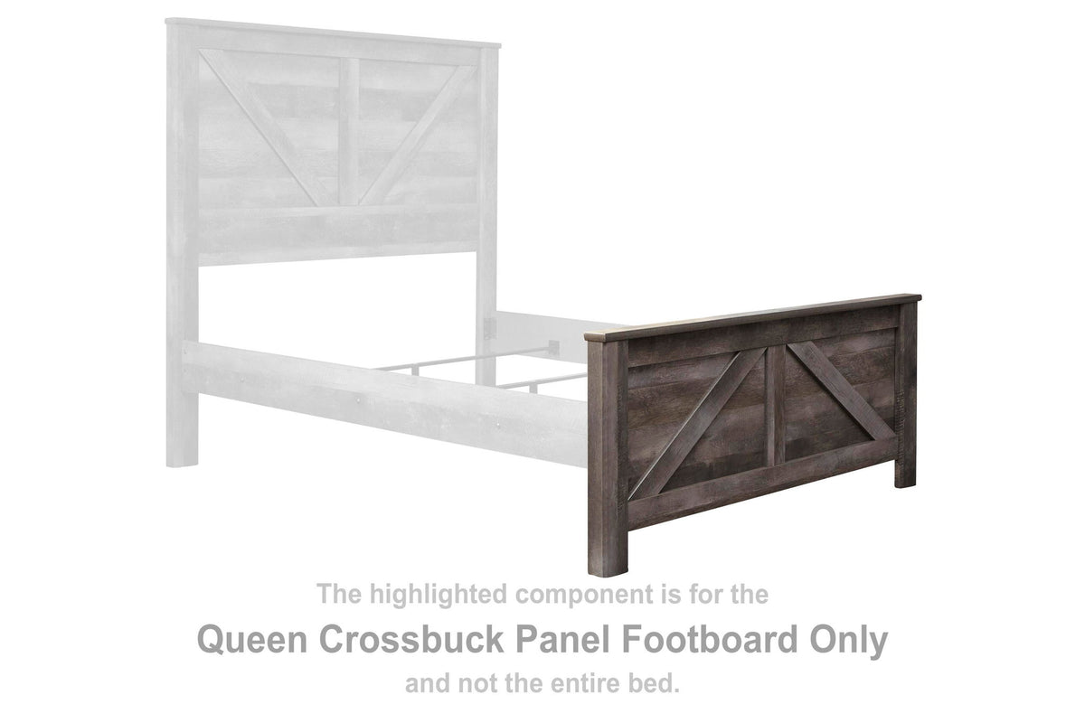 Wynnlow - Queen Crossbuck Panel Ftbd - Gray