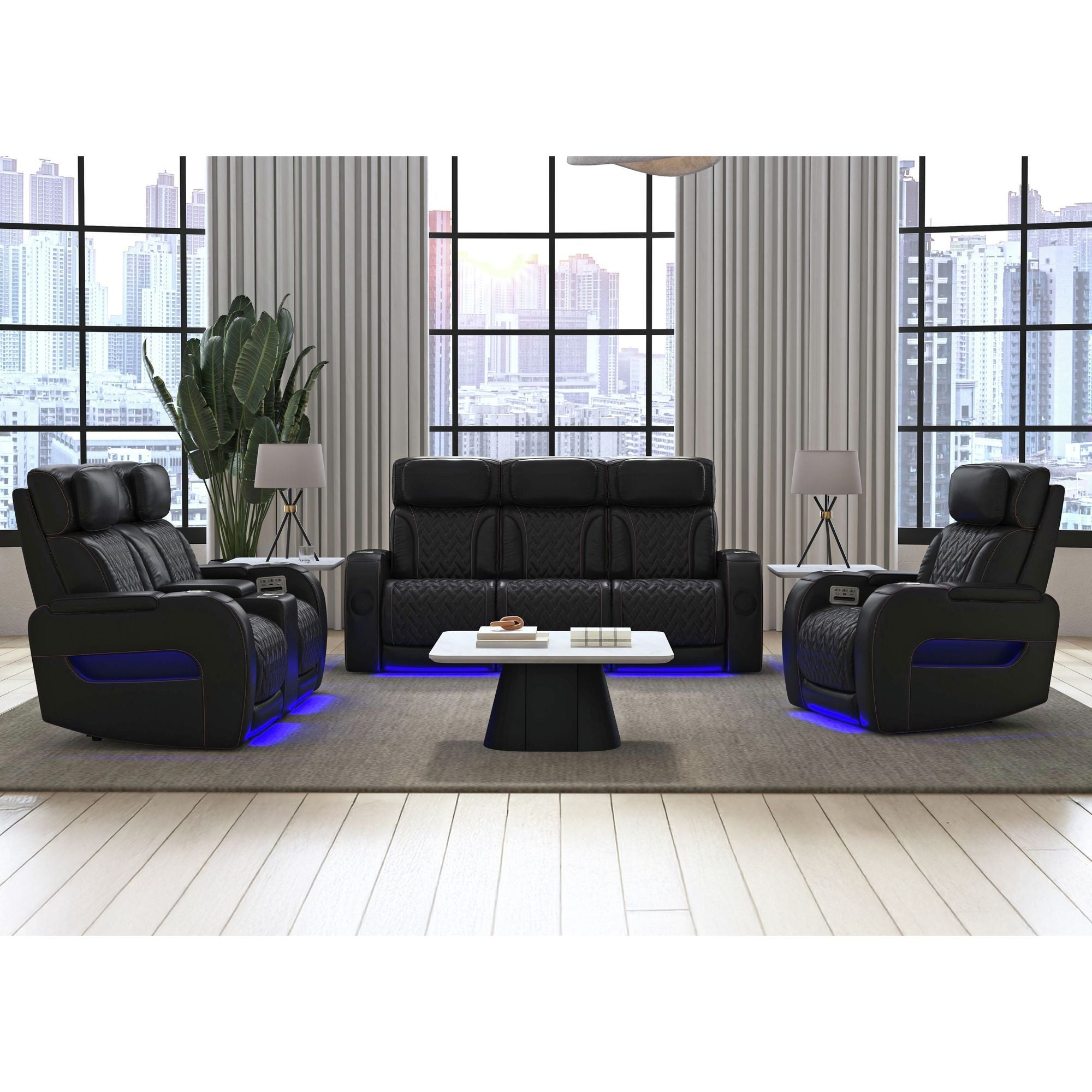 Prime Time - P3 Recliner With LED And Wireless Charger Pocket