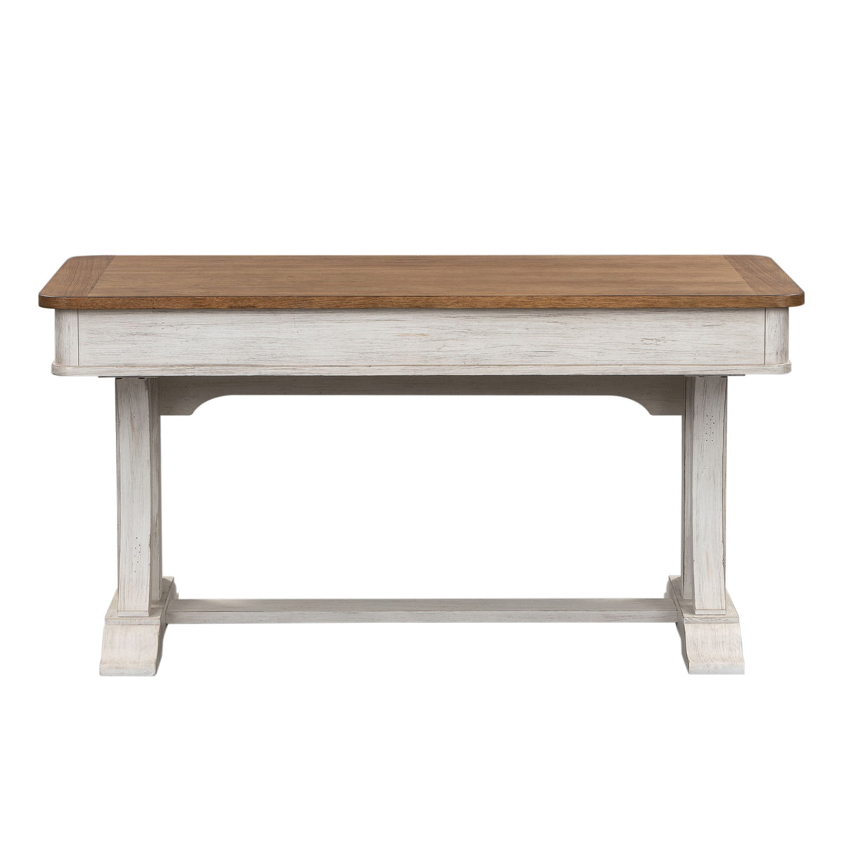 Farmhouse Reimagined - Writing Desk - Antique White / Chestnut Tops