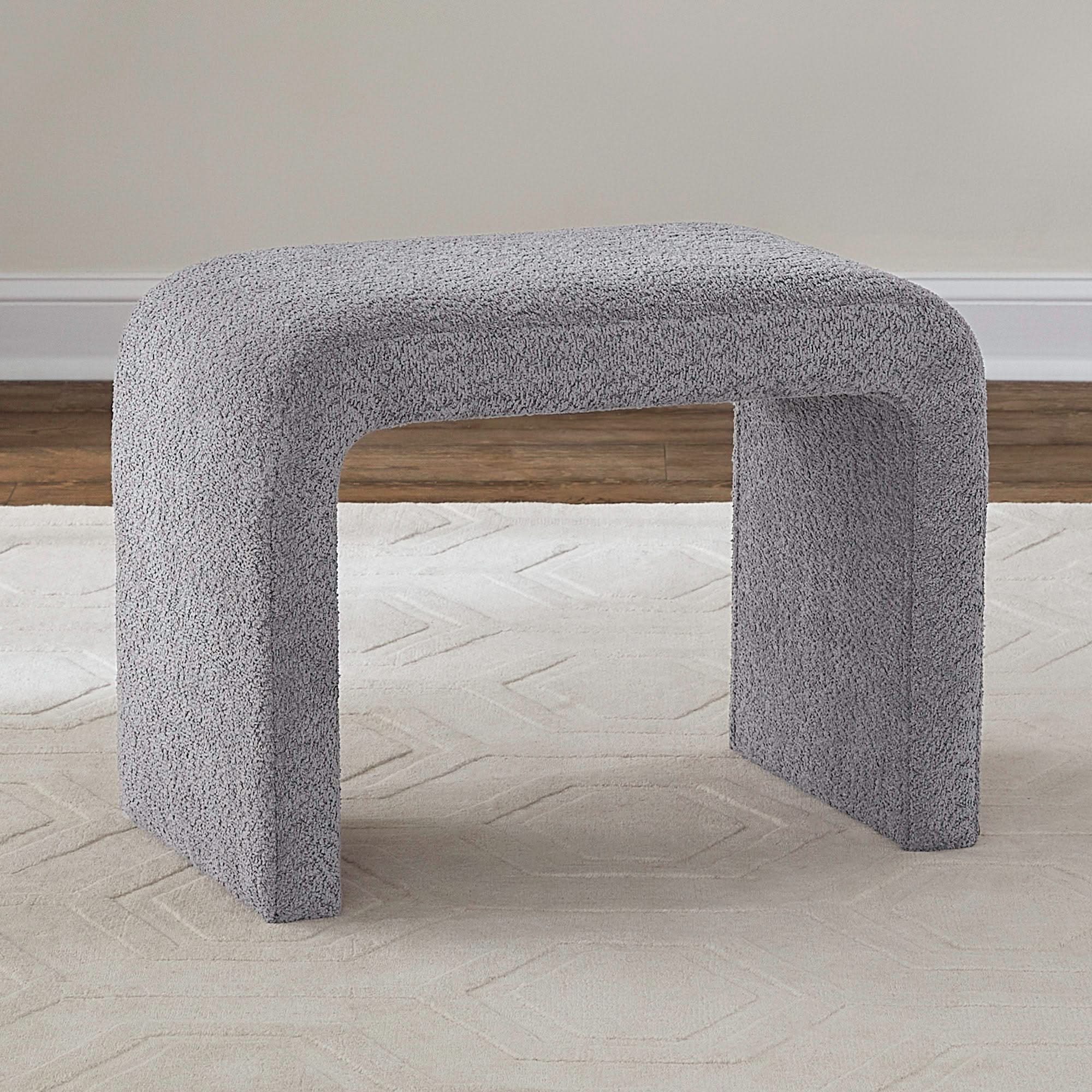 Cascade Falls - Upholstered Accent Stool - Satin Espresso
