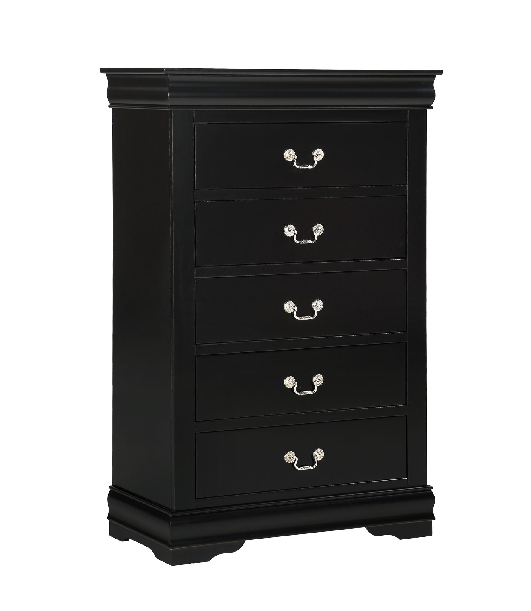 Louis Philip - Queen 5 Piece Bedroom Set - Black