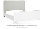 Radkin - Queen Upholstered Panel Headboard - Burnished Brown