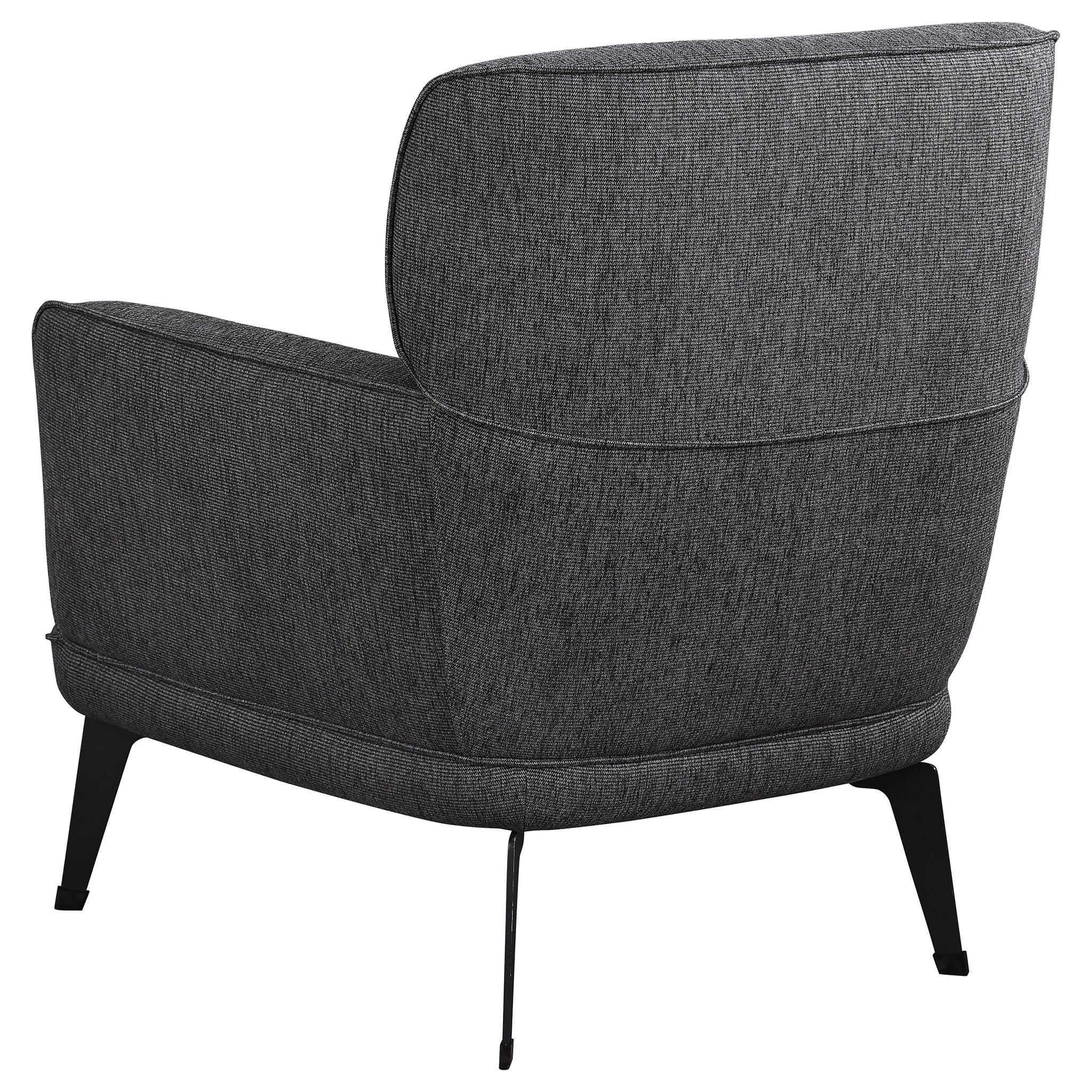 Andrea Upholstered Crescent Arm Accent Chair Grey