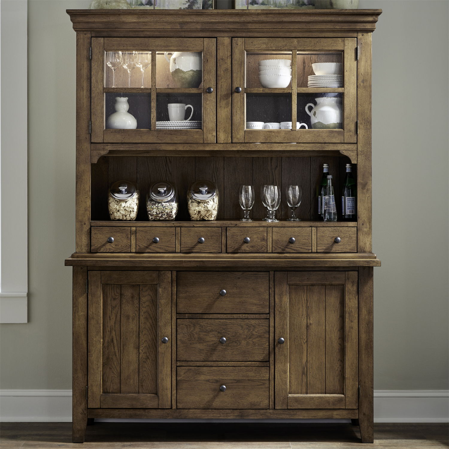 Hearthstone Ridge - Hutch & Buffet - Light Brown