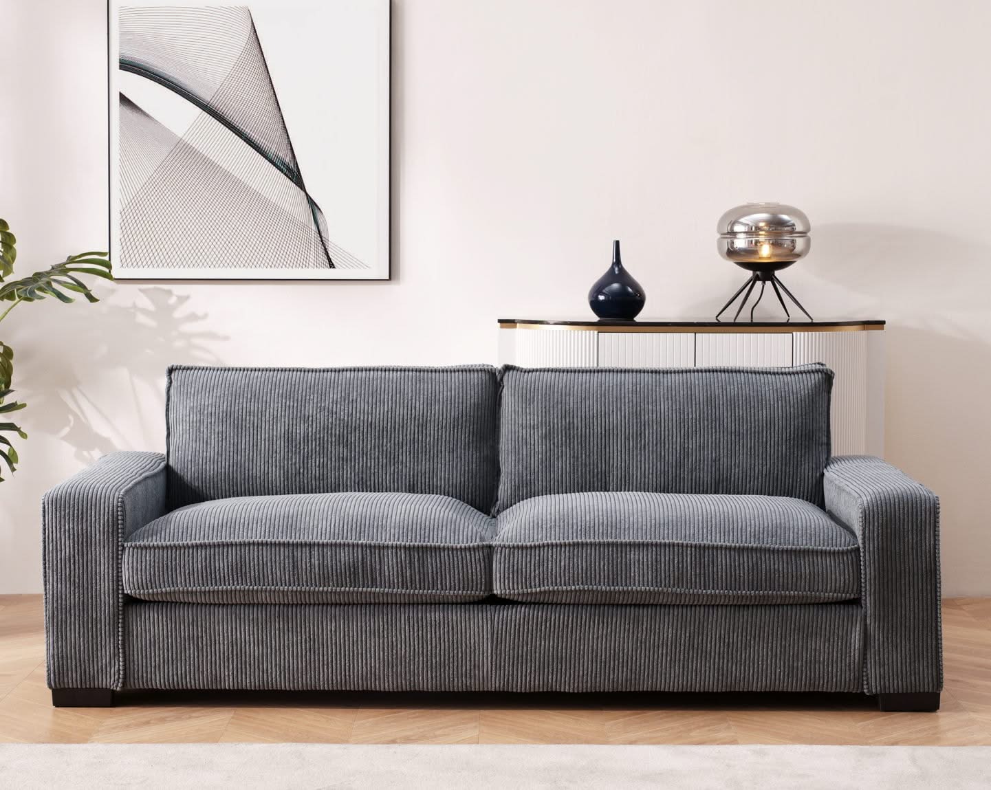Luxe - Sofa With Sleek Design, Spacious And Comfortable 3 Seater Couch