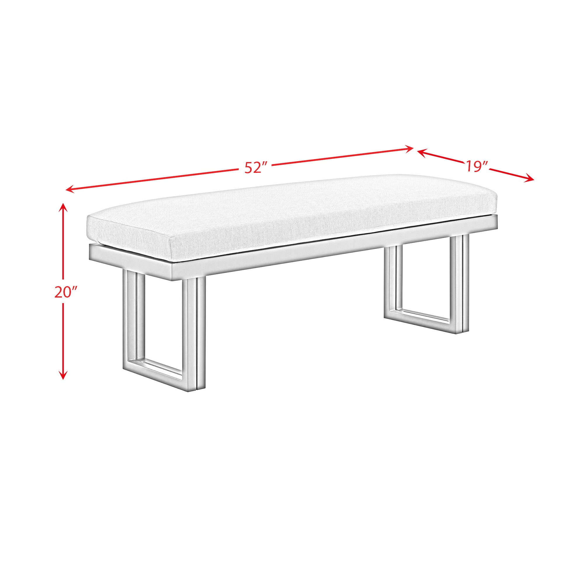 Playa - Dining Bench - Dark Gray / Beige