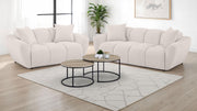 Destino 2-piece Chenille Splayed Arm Sofa Set Greige