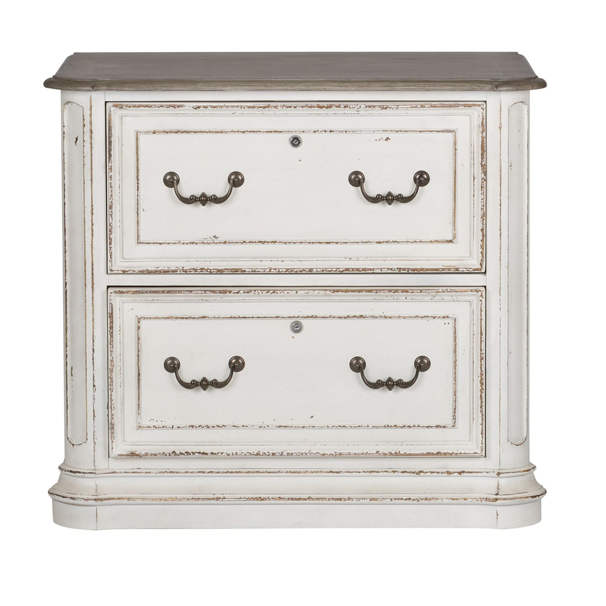 Magnolia Manor - Jr Executive Media Lateral File - Antique White
