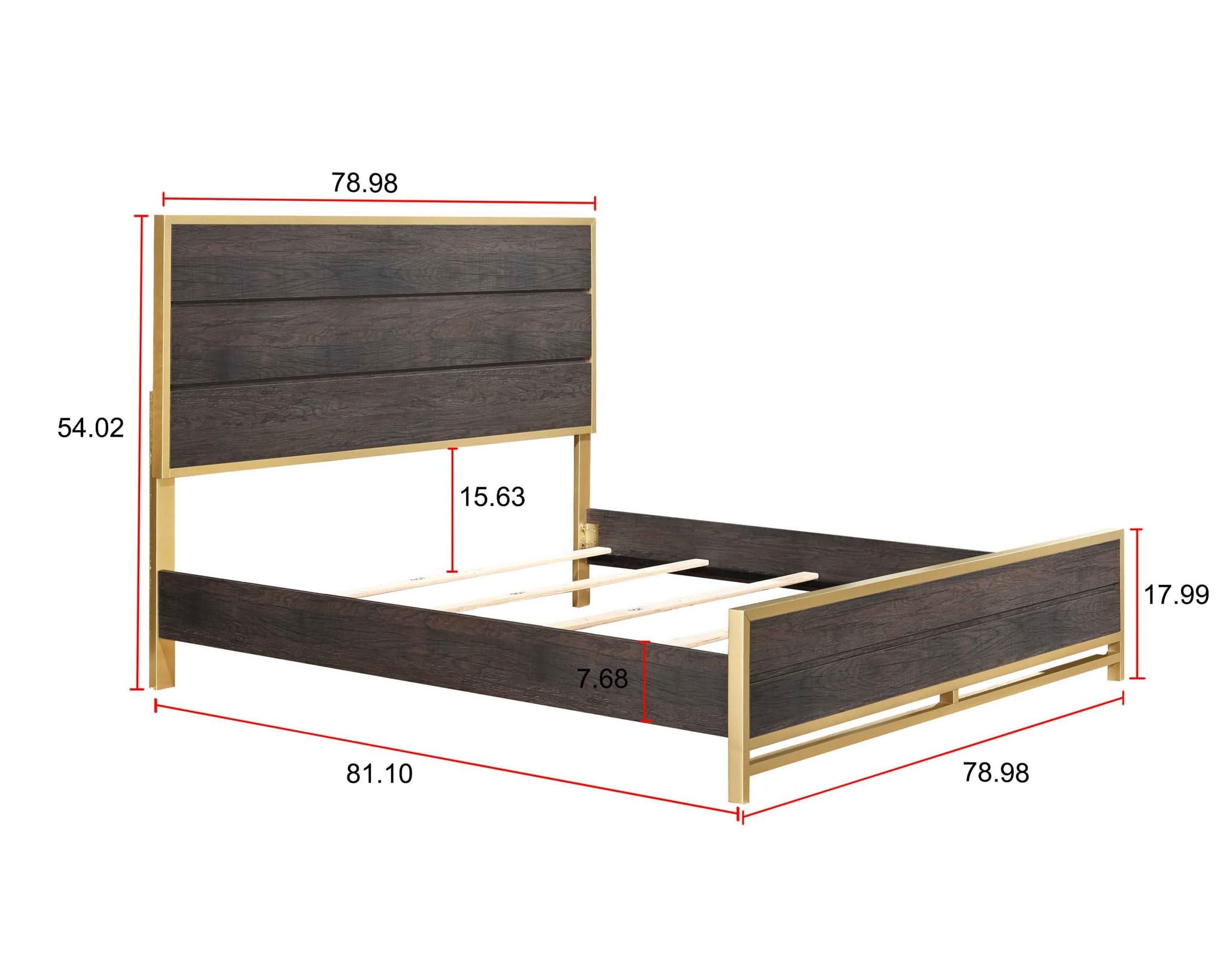 Trevor - King 5 Piece Bedroom Set - Brown