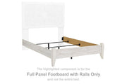 Paxberry - Full Panel Footboard With Rails - Whitewash