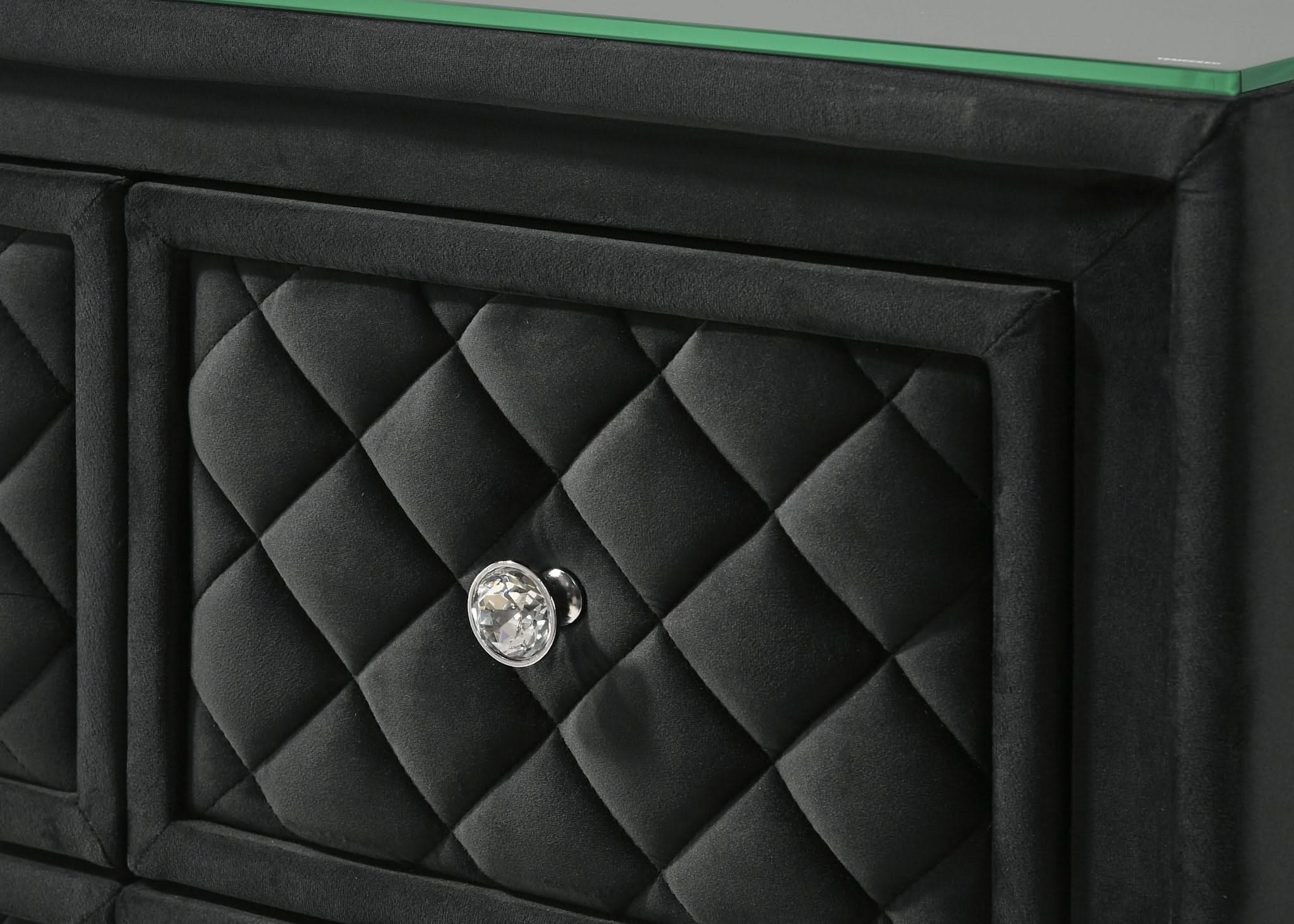 Cameo - Dresser & Mirror - Black