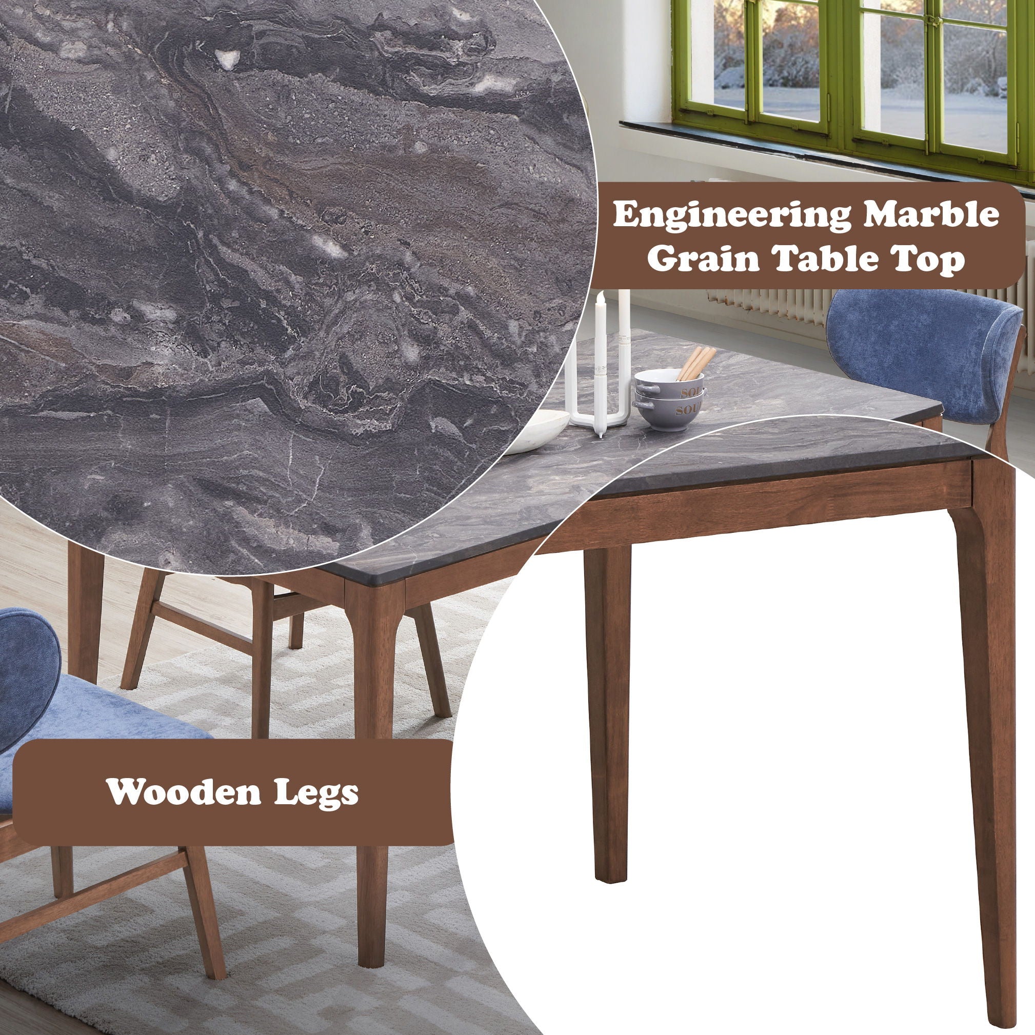 Bevis - 5 Piece Dining Set