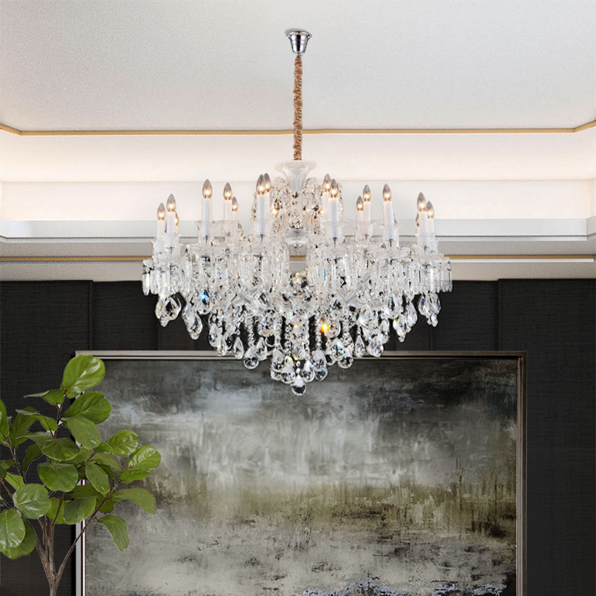Michael Amini Lighting - Chambord 25-Light Traditional Crystal Chandelier - Clear