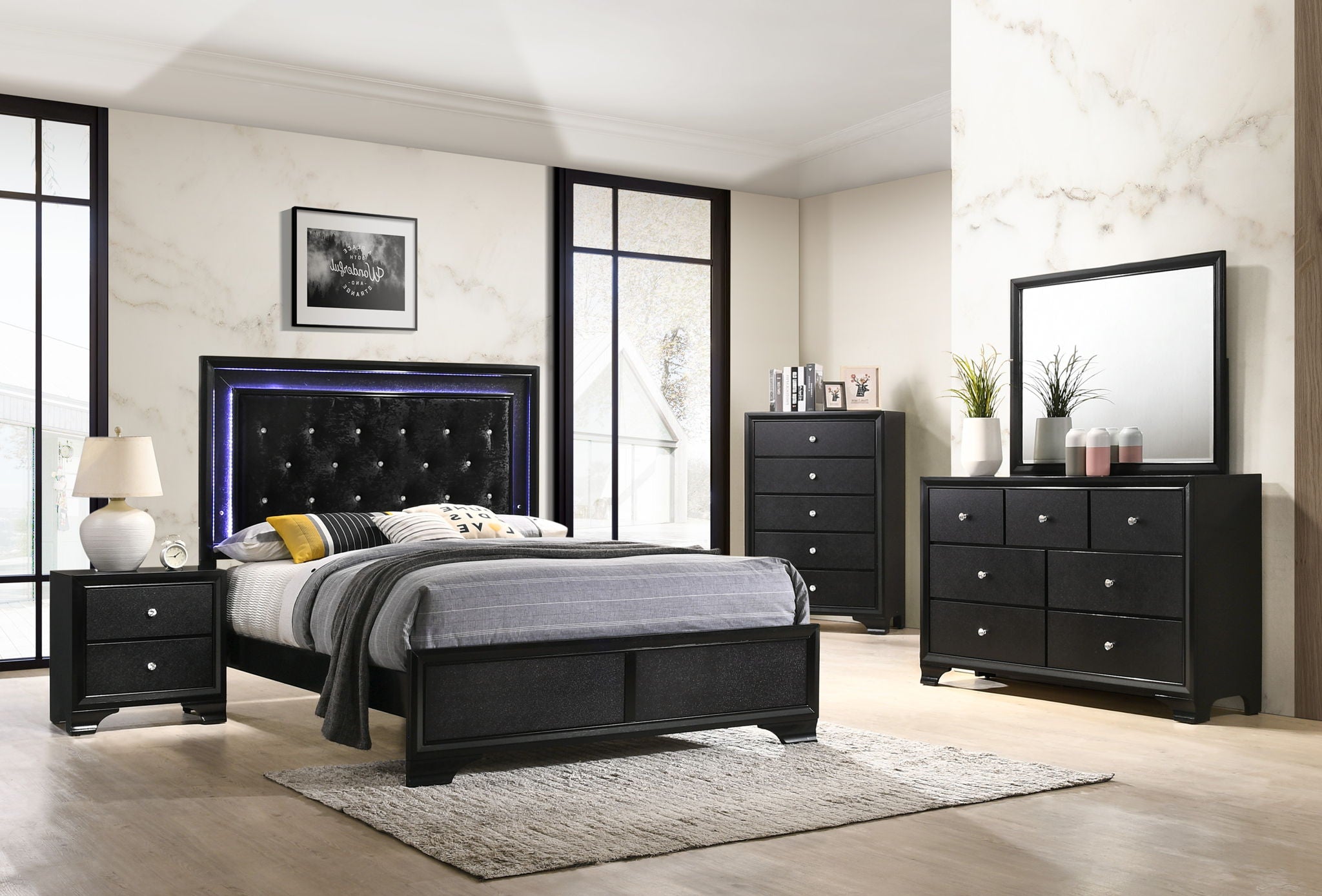 Micah - California King Bed - Black