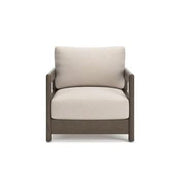 Arc Lake - Lounge Chair With Cushion - Brown / Beige