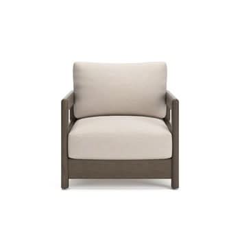 Arc Lake - Lounge Chair With Cushion - Brown / Beige