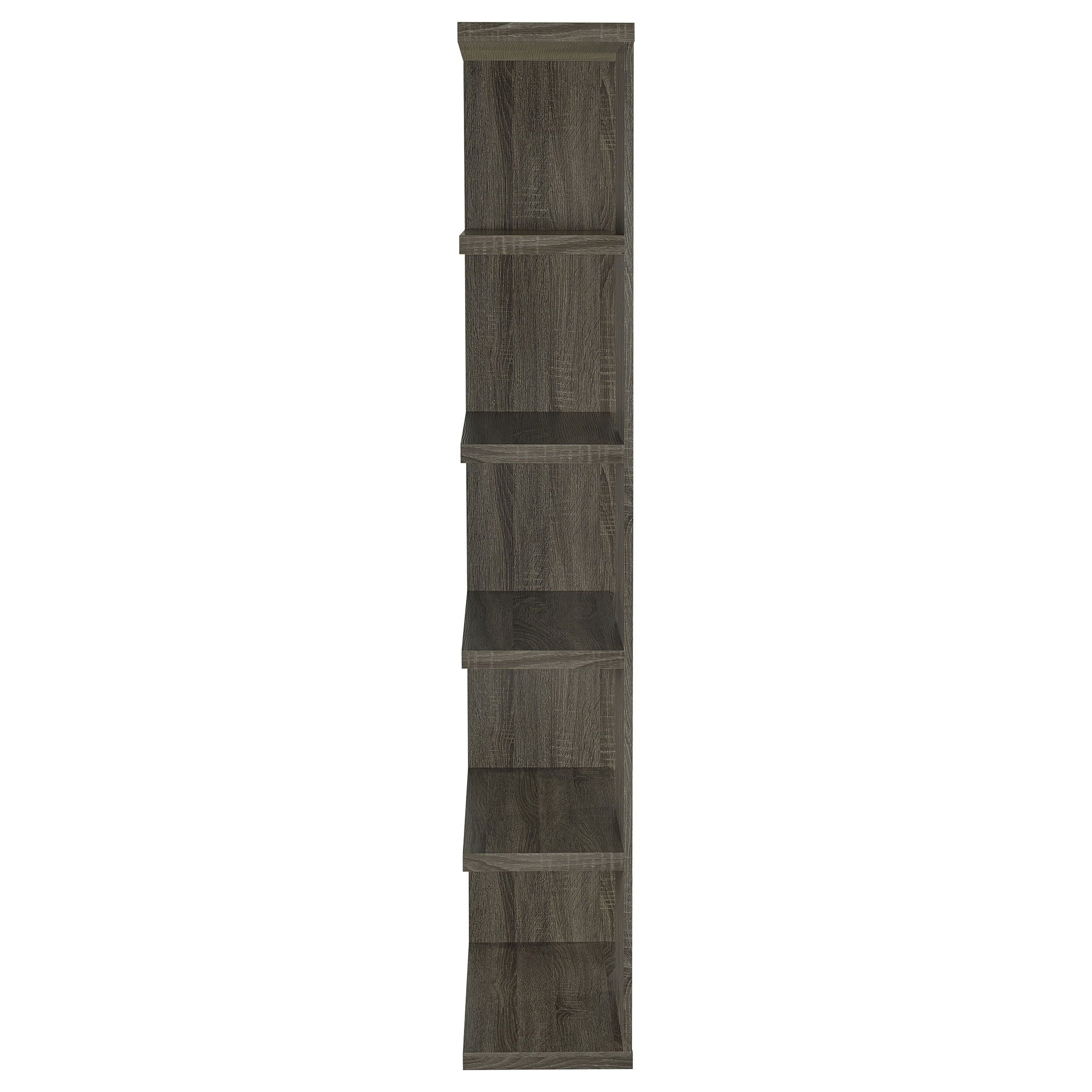 Harrison 71-inch 5-shelf Bookshelf Weathered Grey