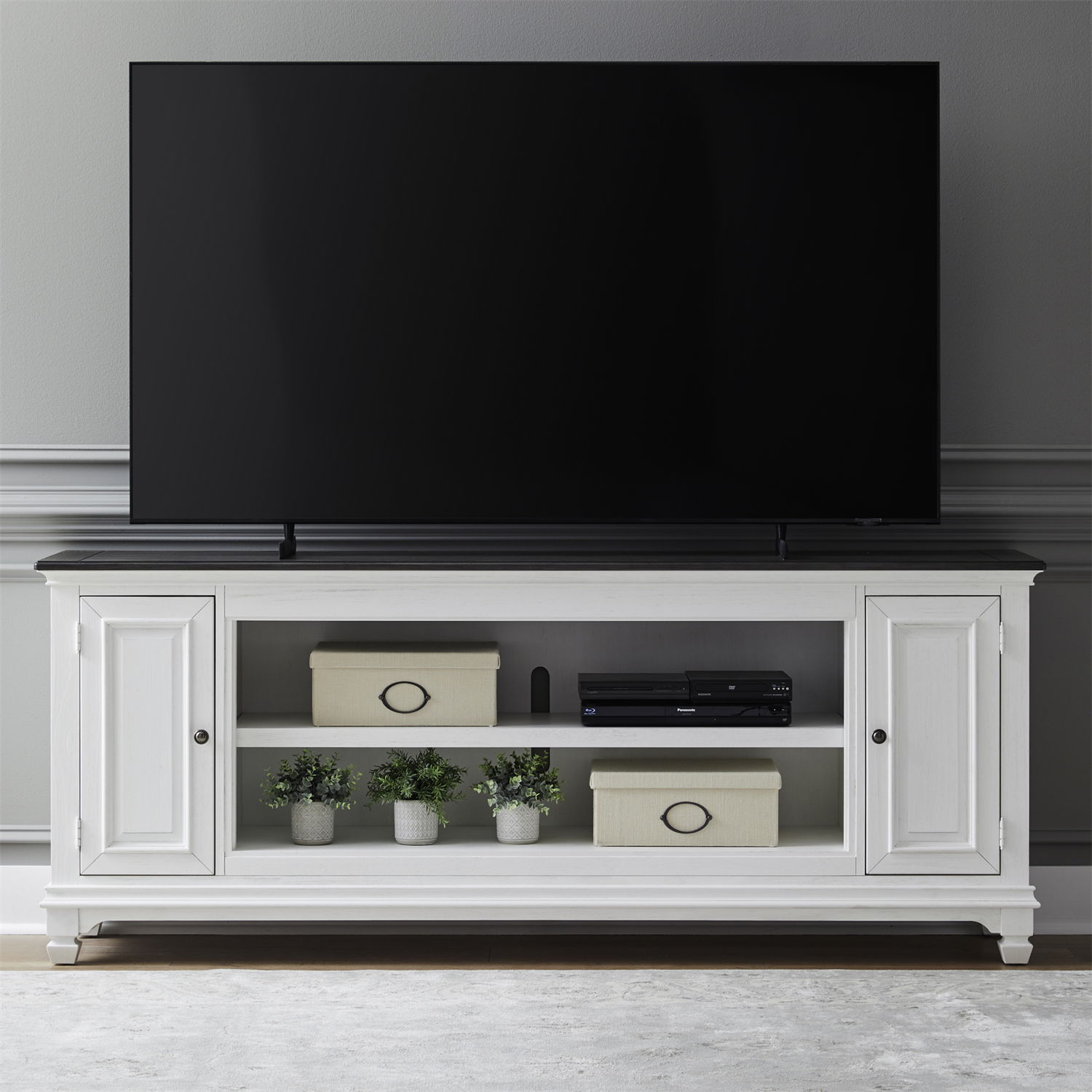 Fireplace TV Consoles - 80" Fireplace TV Console FTS - White