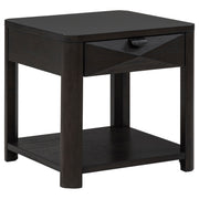 Marcelo Wood End Table with Drawer and Shelf Coffee