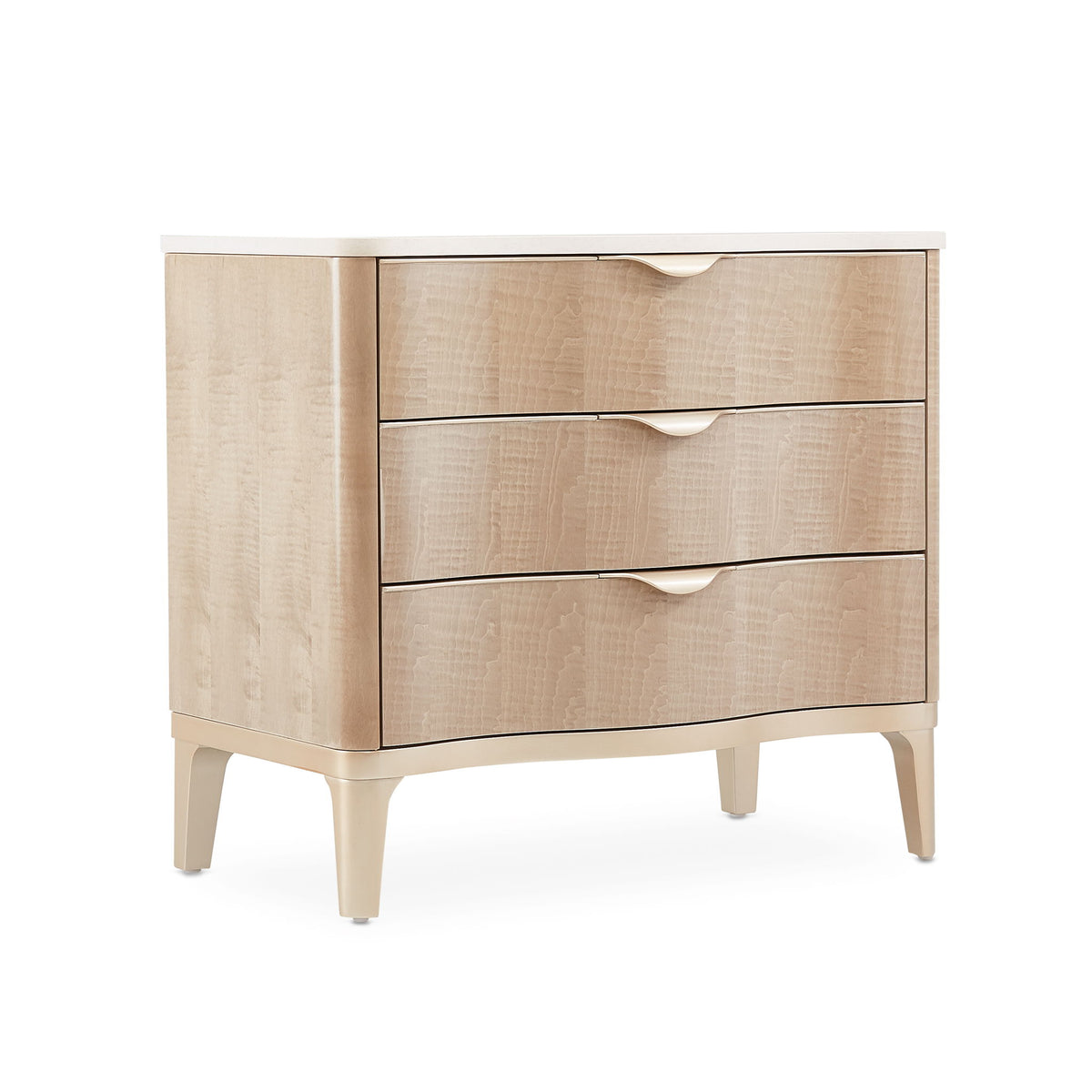 Malibu Crest - 3-Drawer Nightstand - Blush