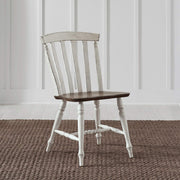 Al Fresco - Slat Back Side Chair - Graphite & Whitestone