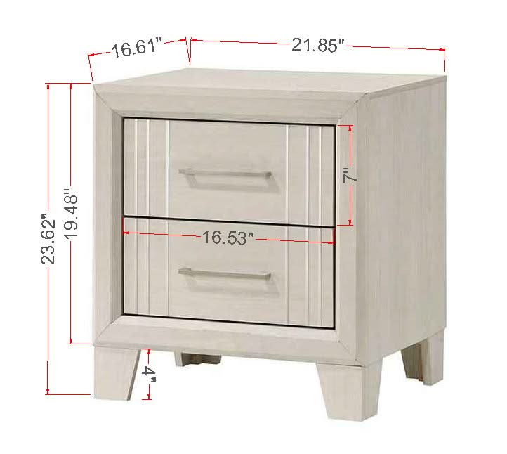 Charlie - Night Stand - White