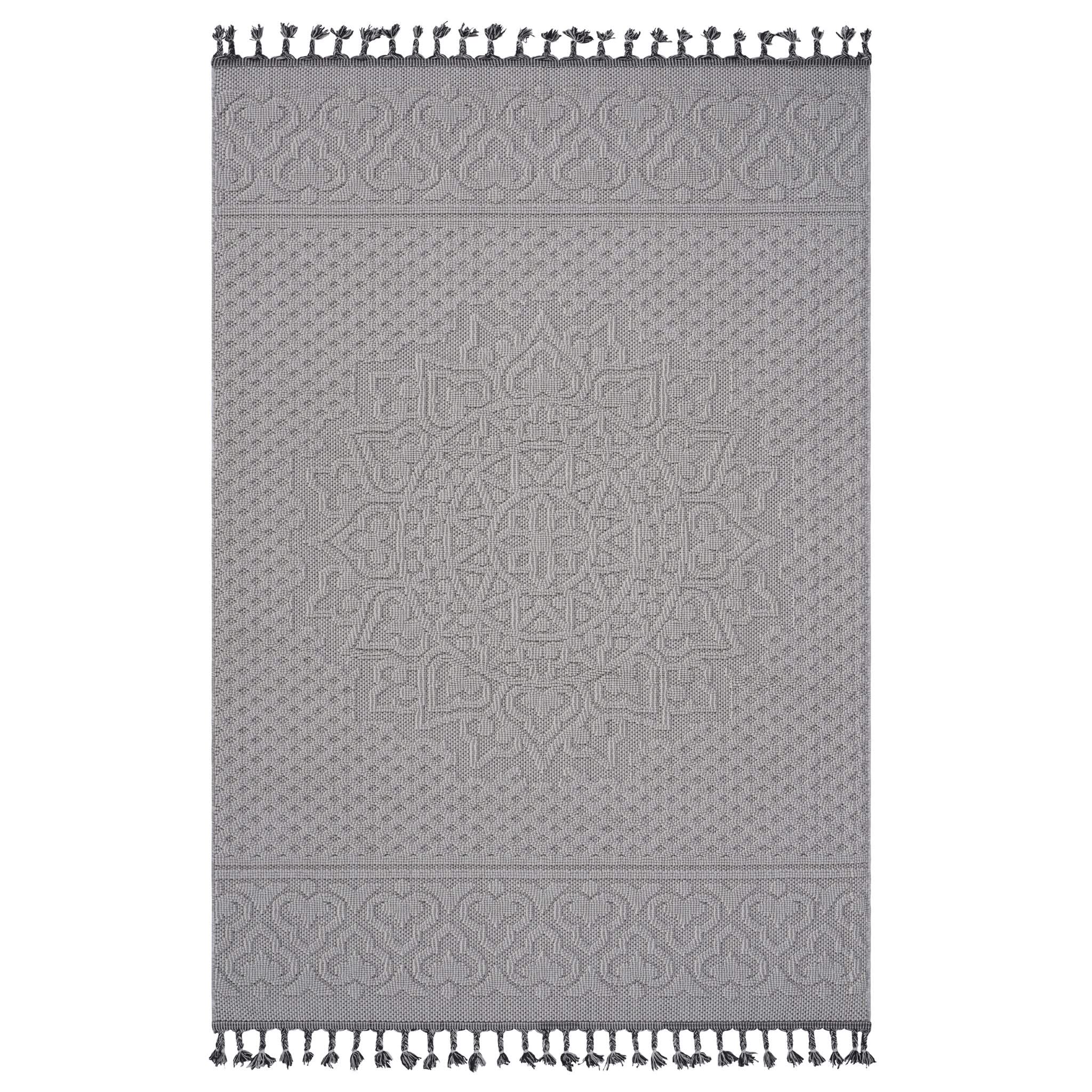 Guros - 6' X 9' Medallion Indoor / Outdoor Area Rug - White / Ivory