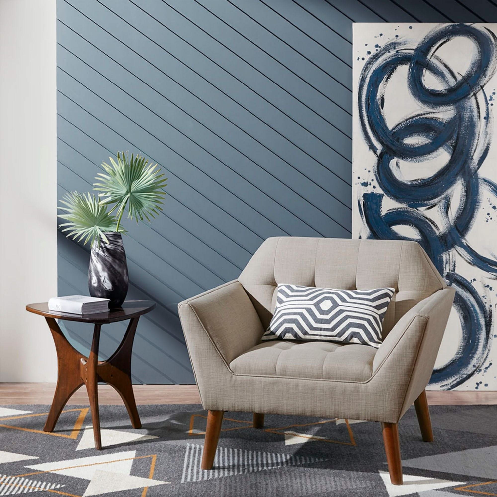 Modern Lounge Chair With Button Tufting