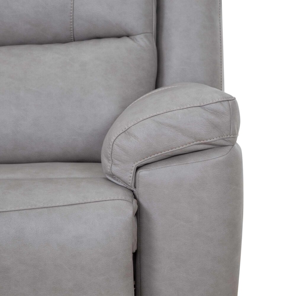 Limestone Fabric Oversized Power Rocker Recliner with USB Charging