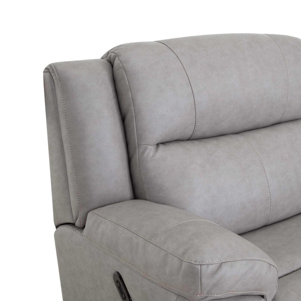 Limestone Fabric Oversized Power Rocker Recliner with USB Charging