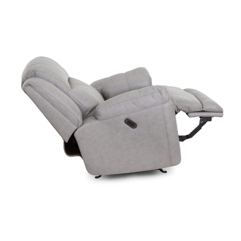 Limestone Fabric Oversized Power Rocker Recliner with USB Charging