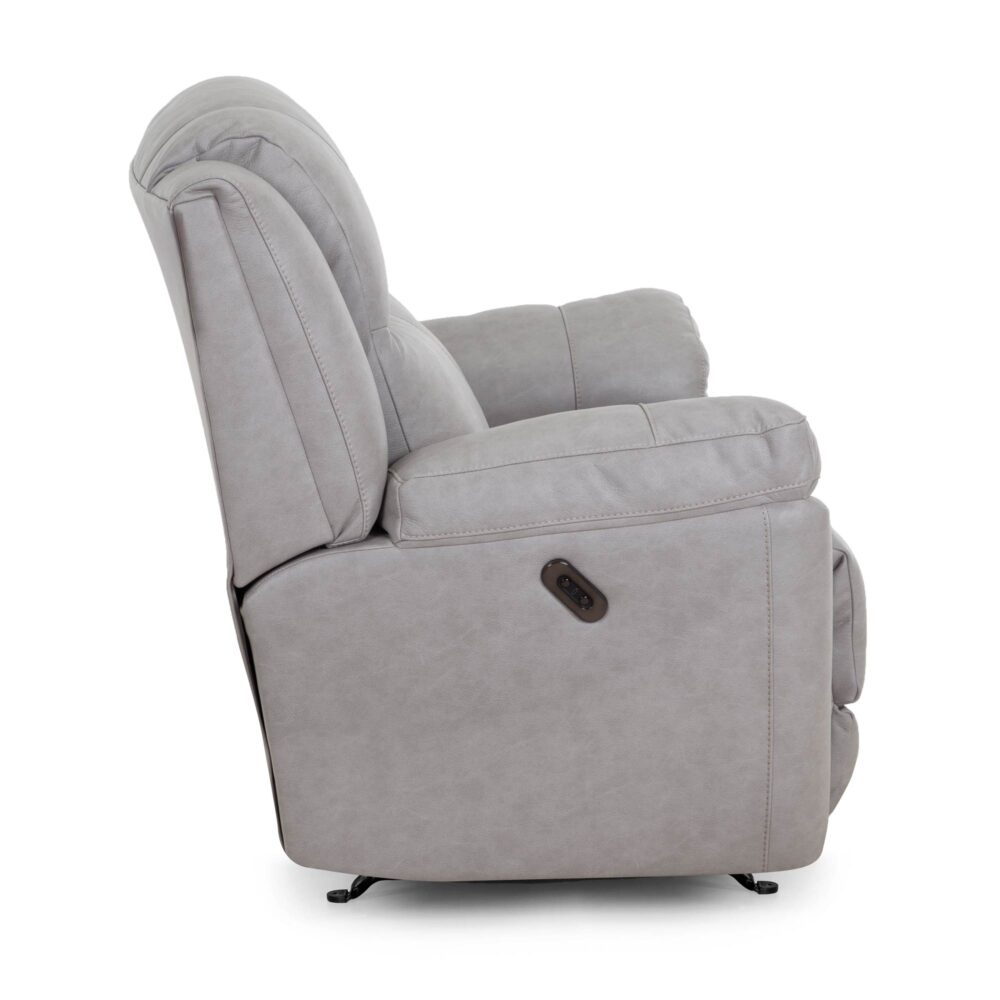 Limestone Fabric Oversized Power Rocker Recliner with USB Charging