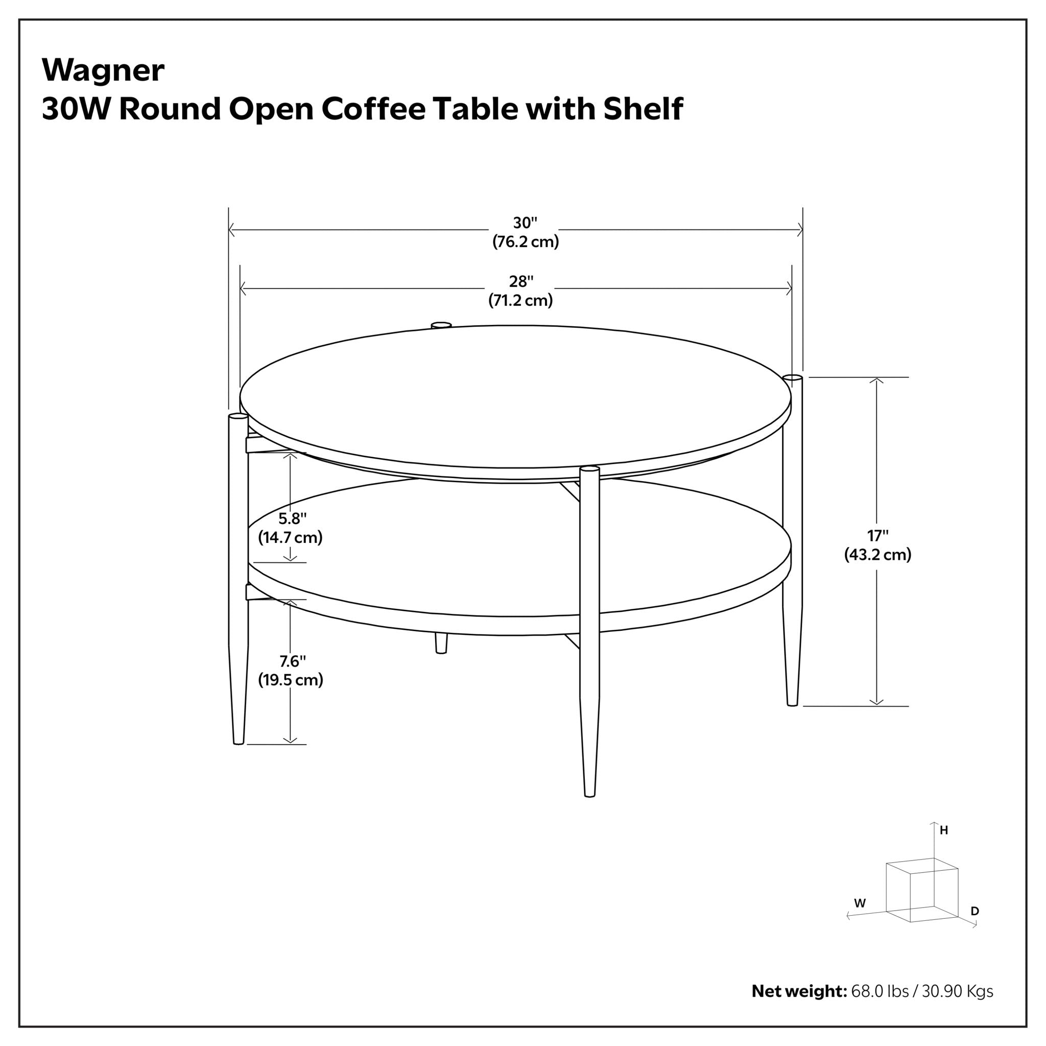 Wagner - Round Marble & Wood Table