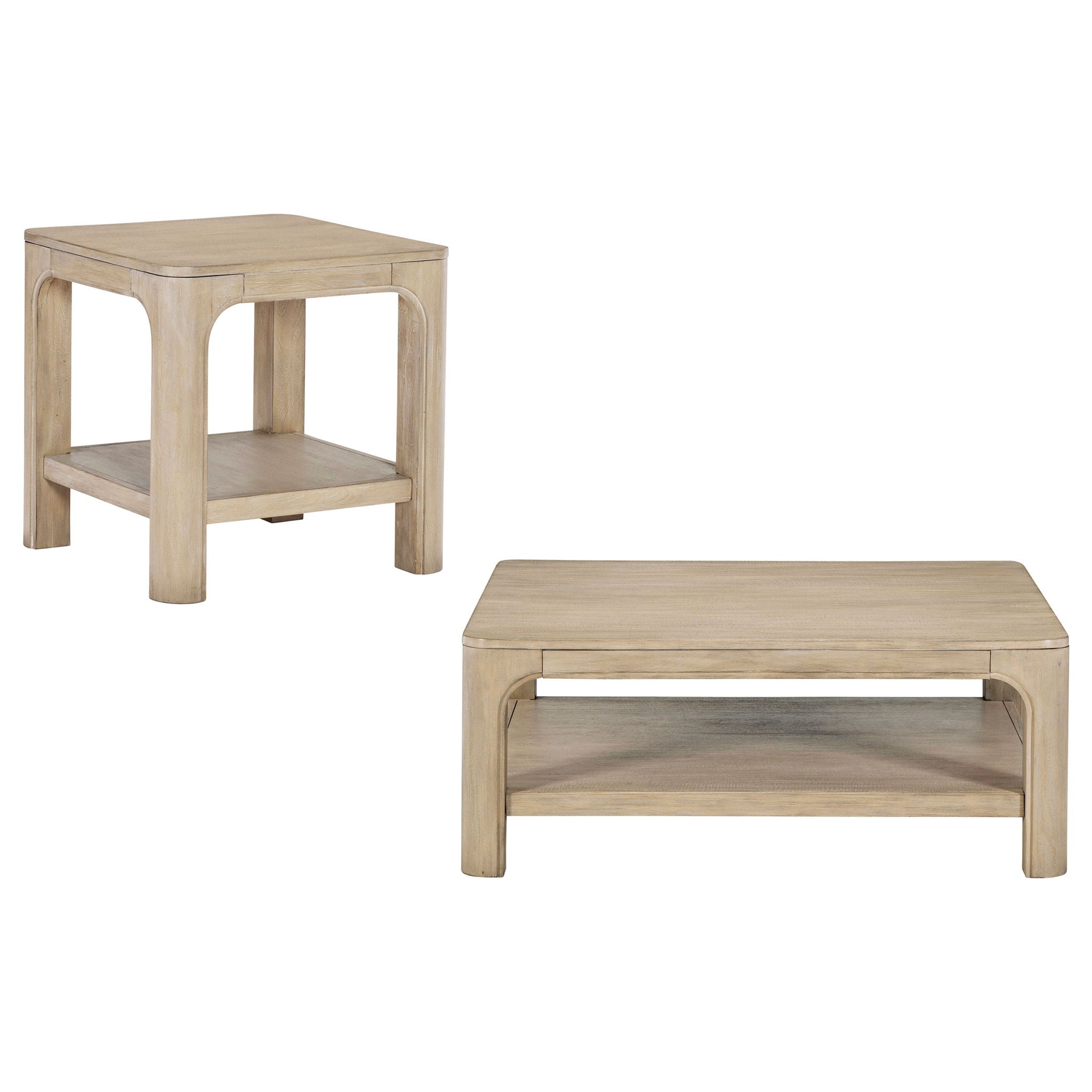 Solano 2-piece Square Coffee Table Set Weathered Mango