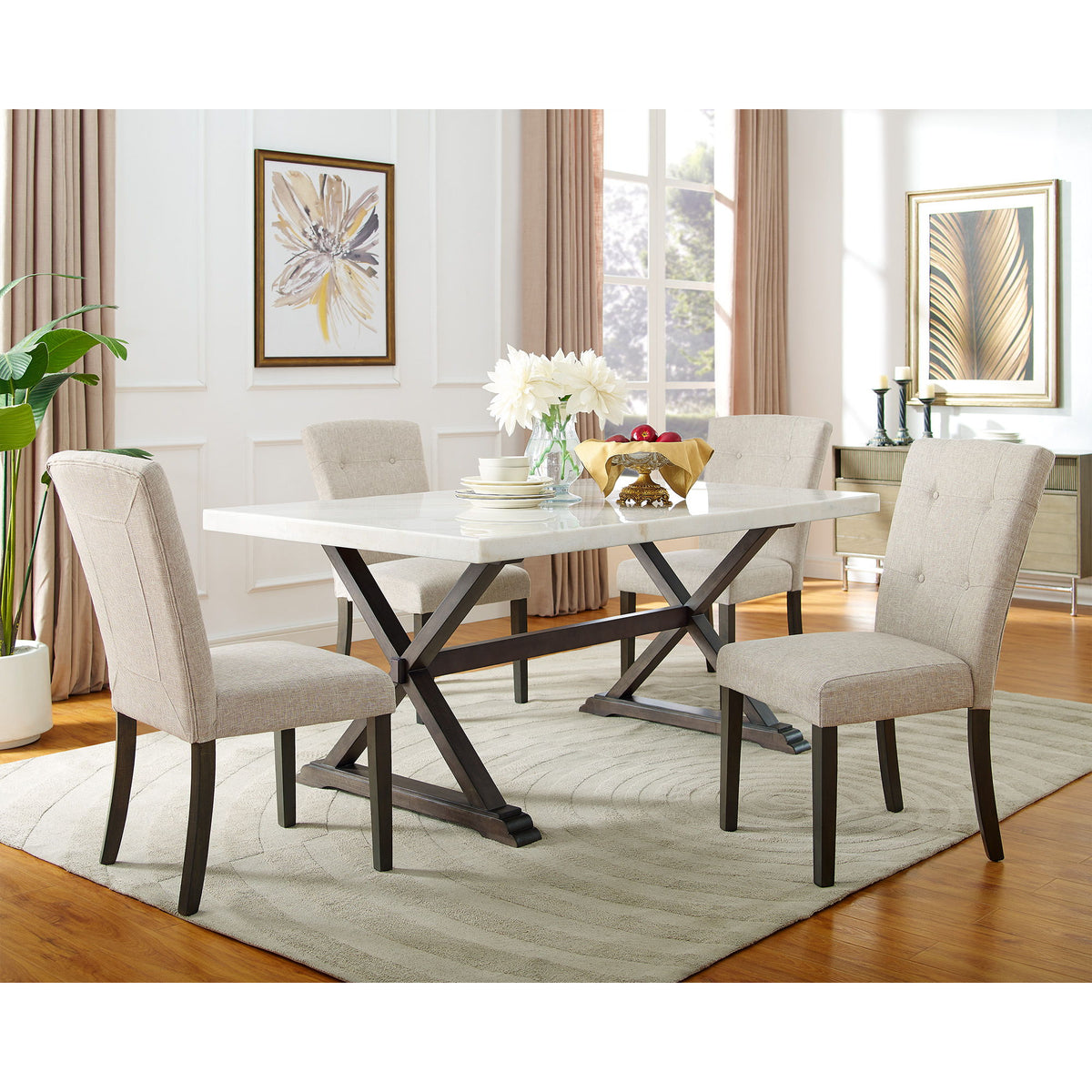 Lexi - Tufted Upholstered Chair (Set of 2) - Espresso