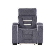 Austin - Recliner With Storage Arms - Gray
