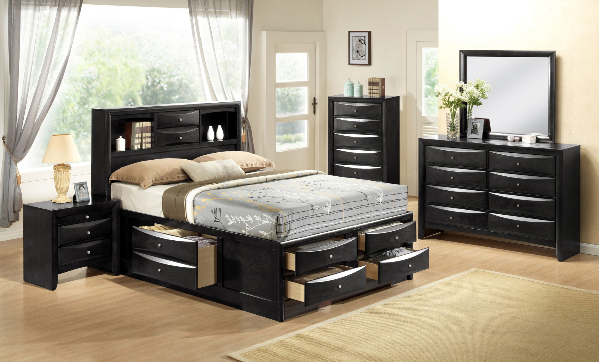 Emily - Nightstand - Black