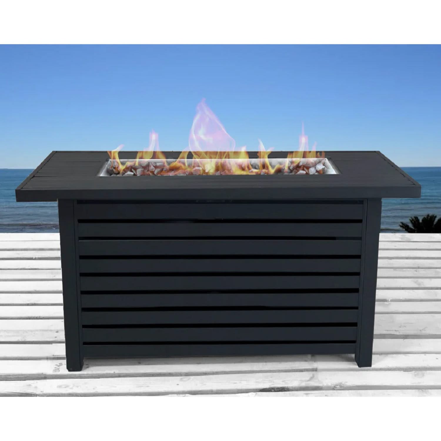 Propane / Gas Outdoor Fire Pit Table With Lid