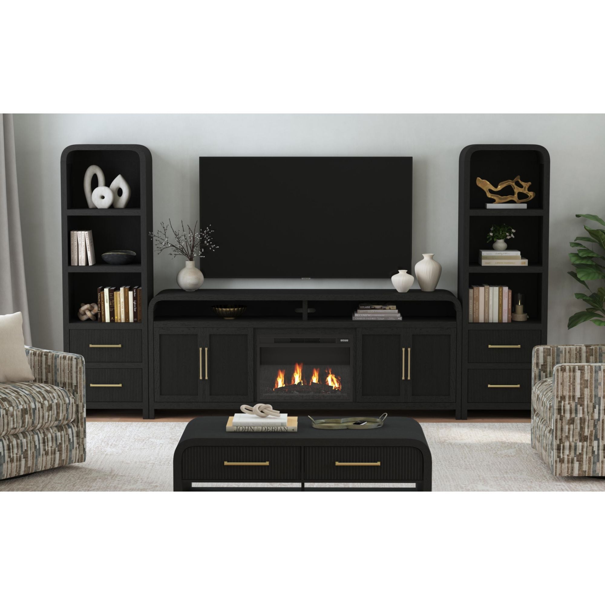 Ridgemont - 4 Piece Entertainment Unit With 82" TV Console