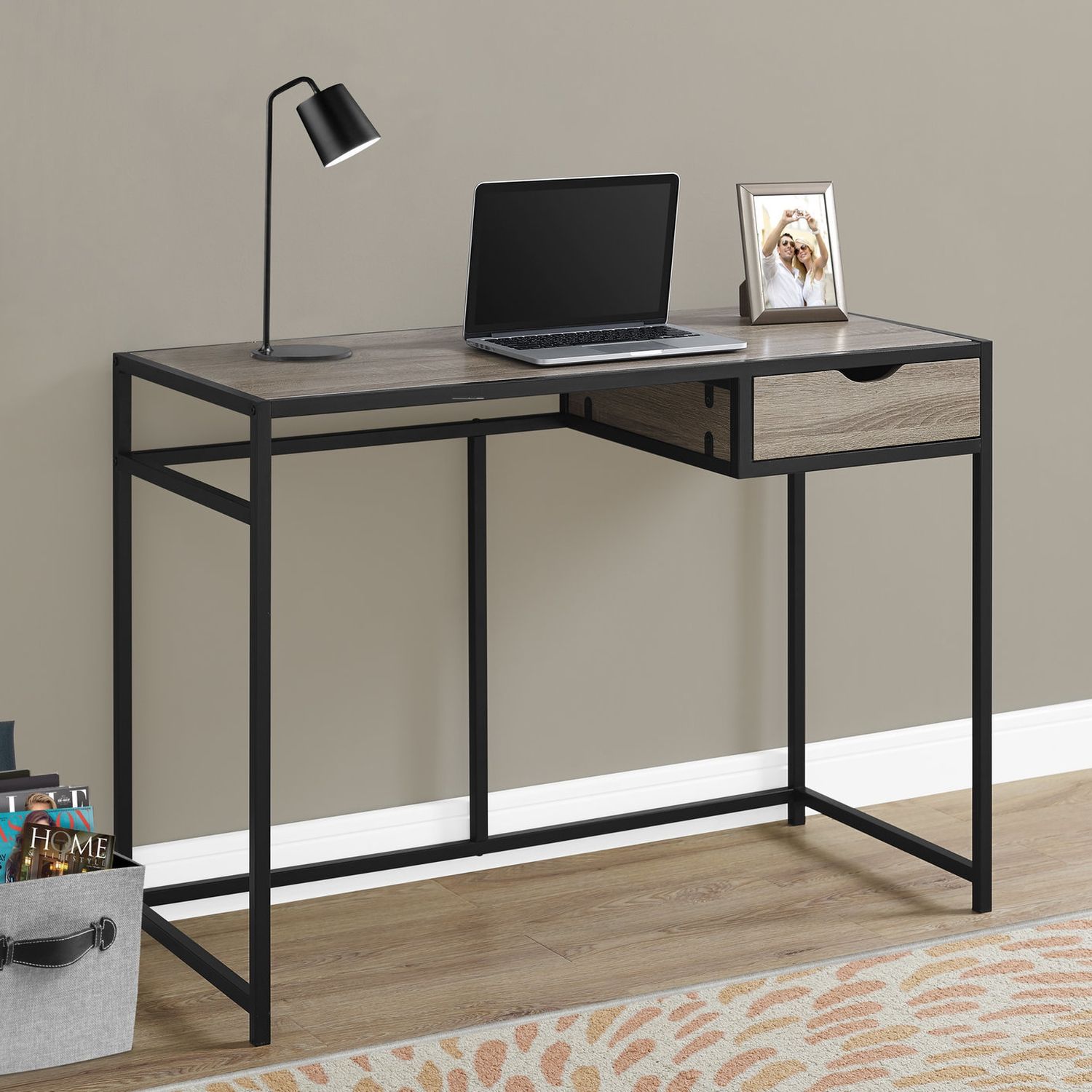 Computer Desk For Home Office, Laptop, 1 Storage Drawer, Contemporary & Modern