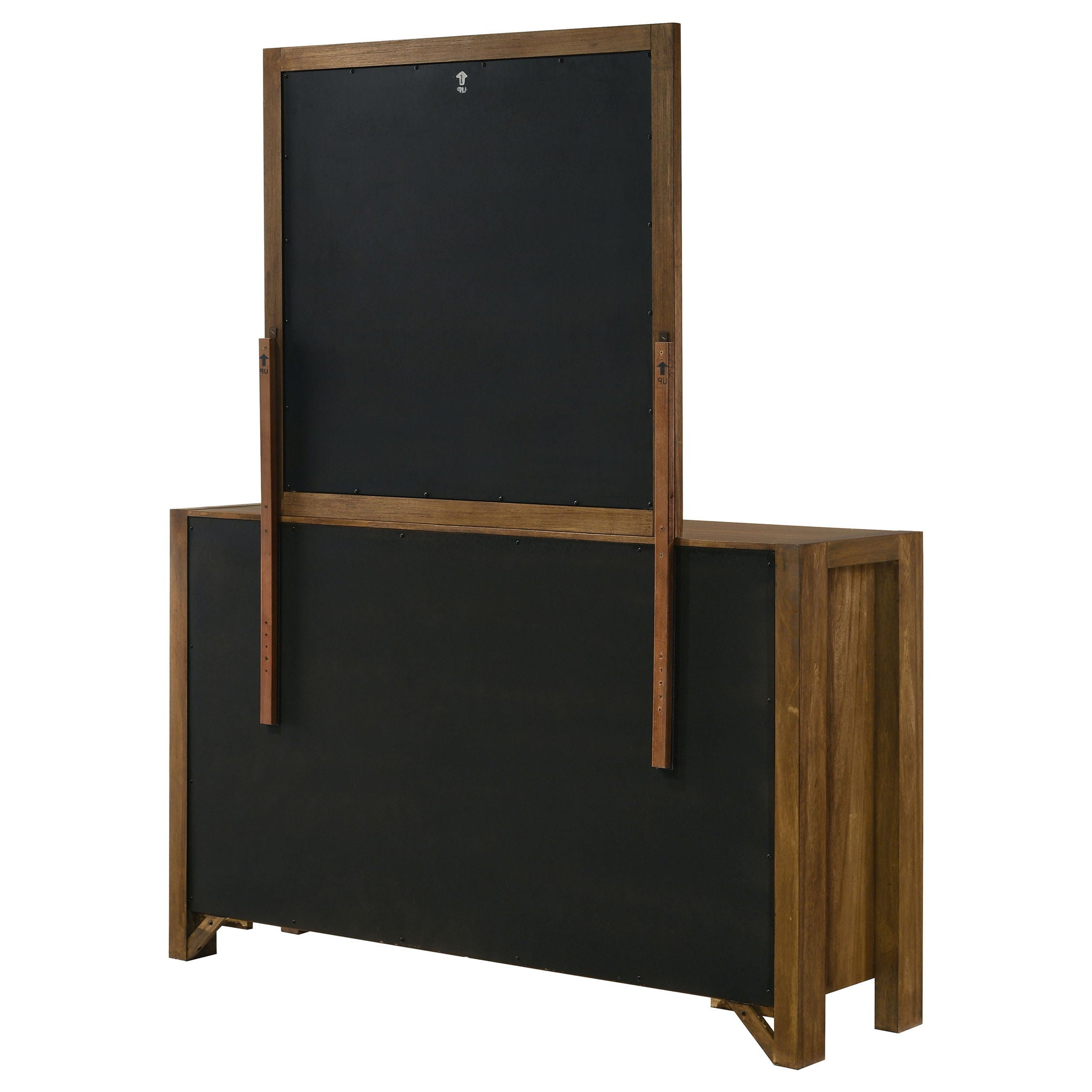 Adderley 8-drawer Bedroom Dresser and Mirror Warm Brown