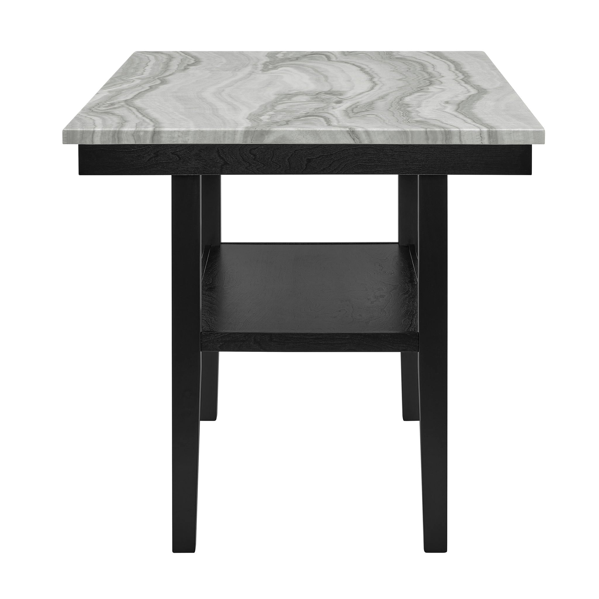 Marbel - 6 Piece Dining Room Set - Dove / Black