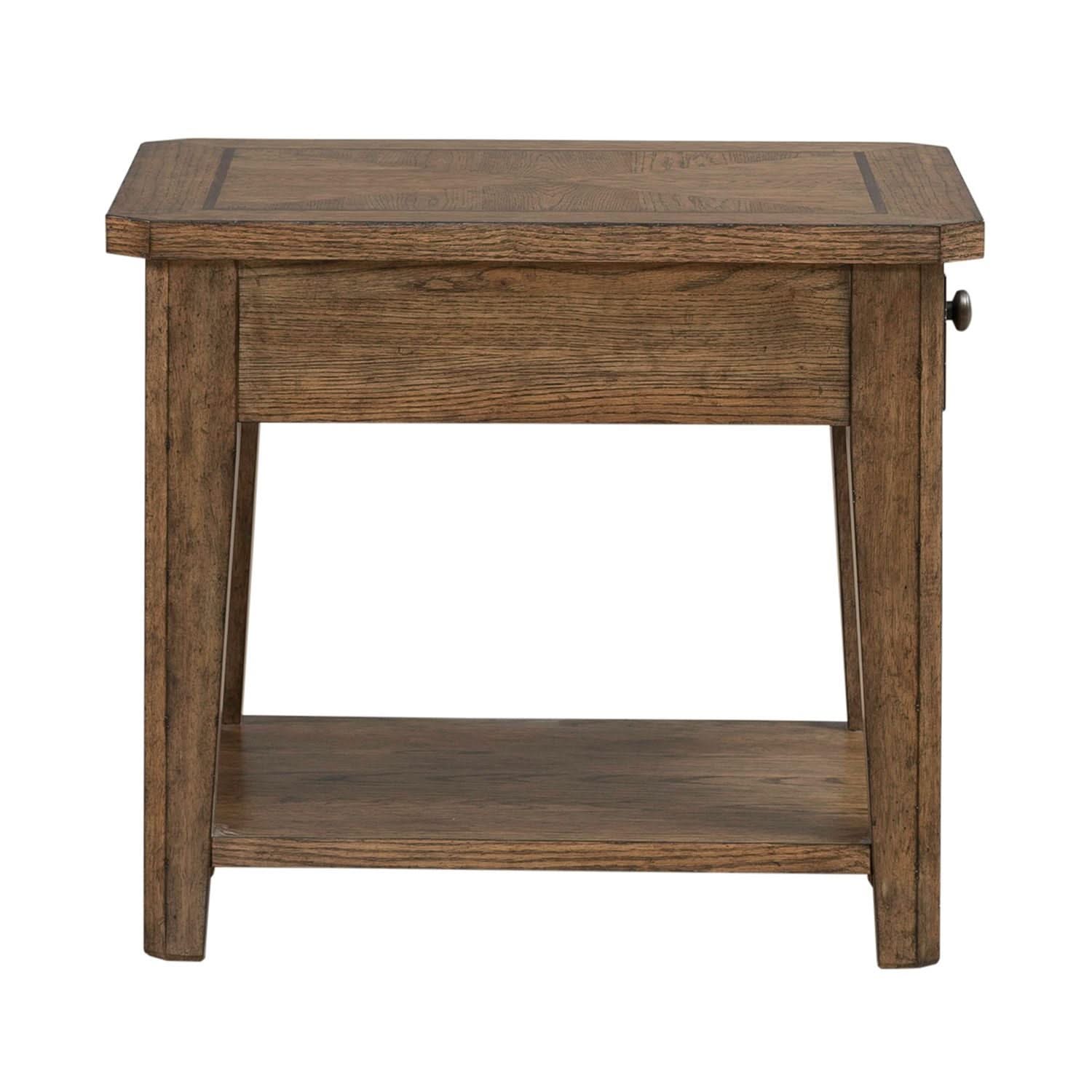 Carolina Park - End Table - Amber Brown