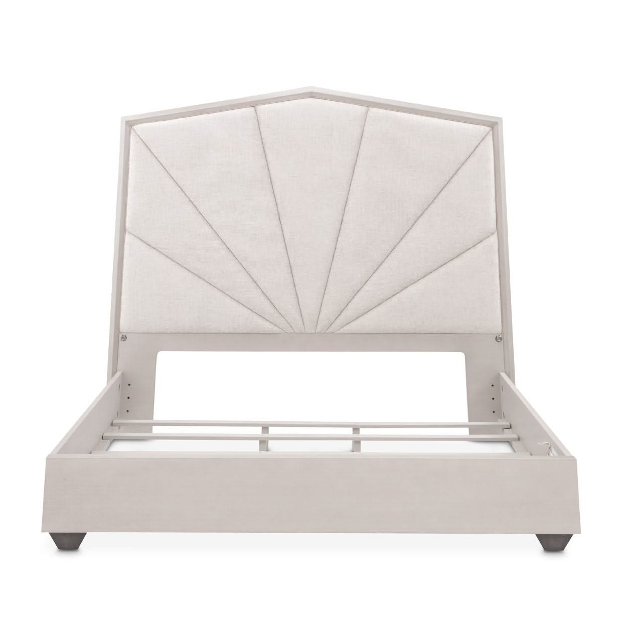 Fantosini - King Tufted Panel Bed - Silver Mist