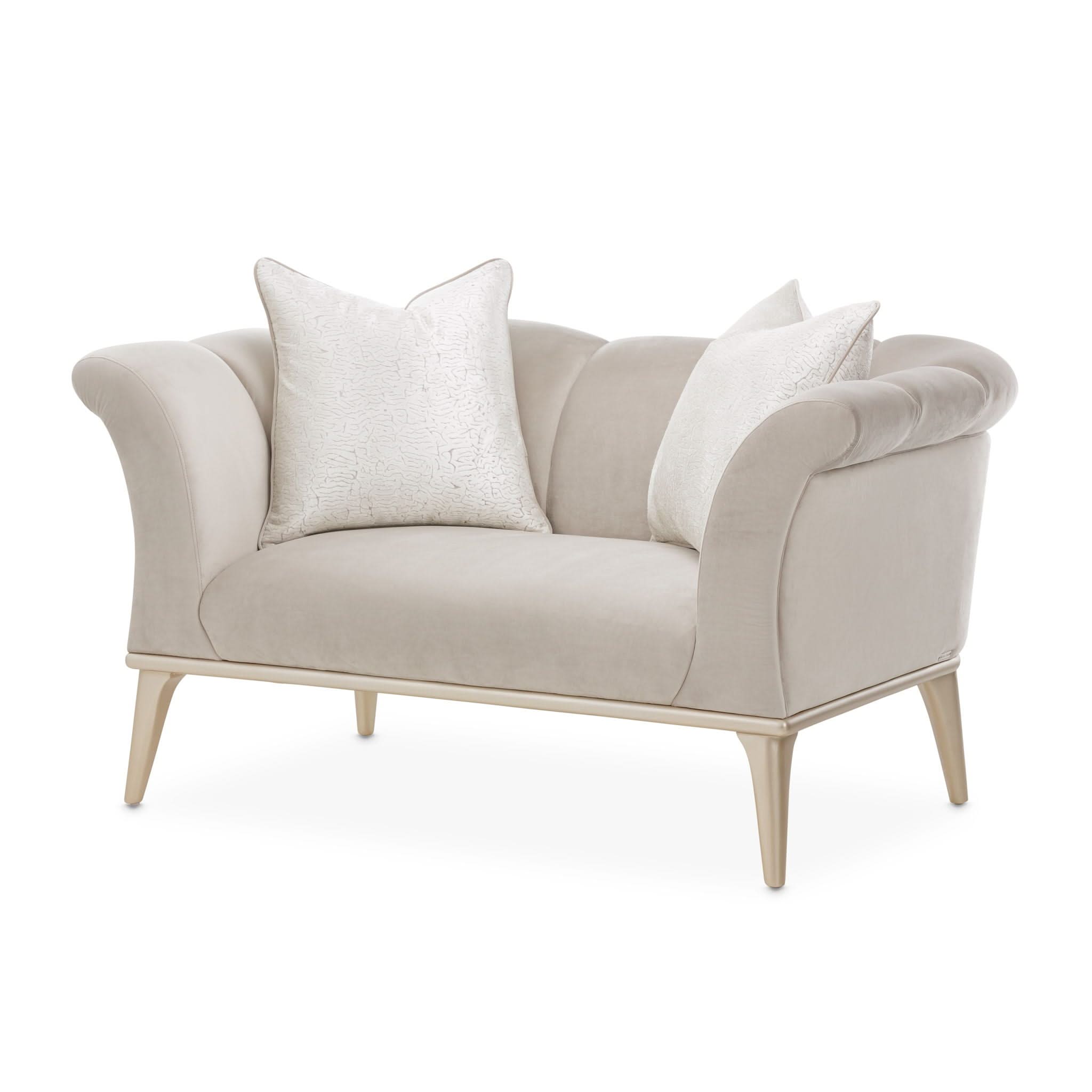 Yvette - Chair And A Half - Porcini / Medium Champagne