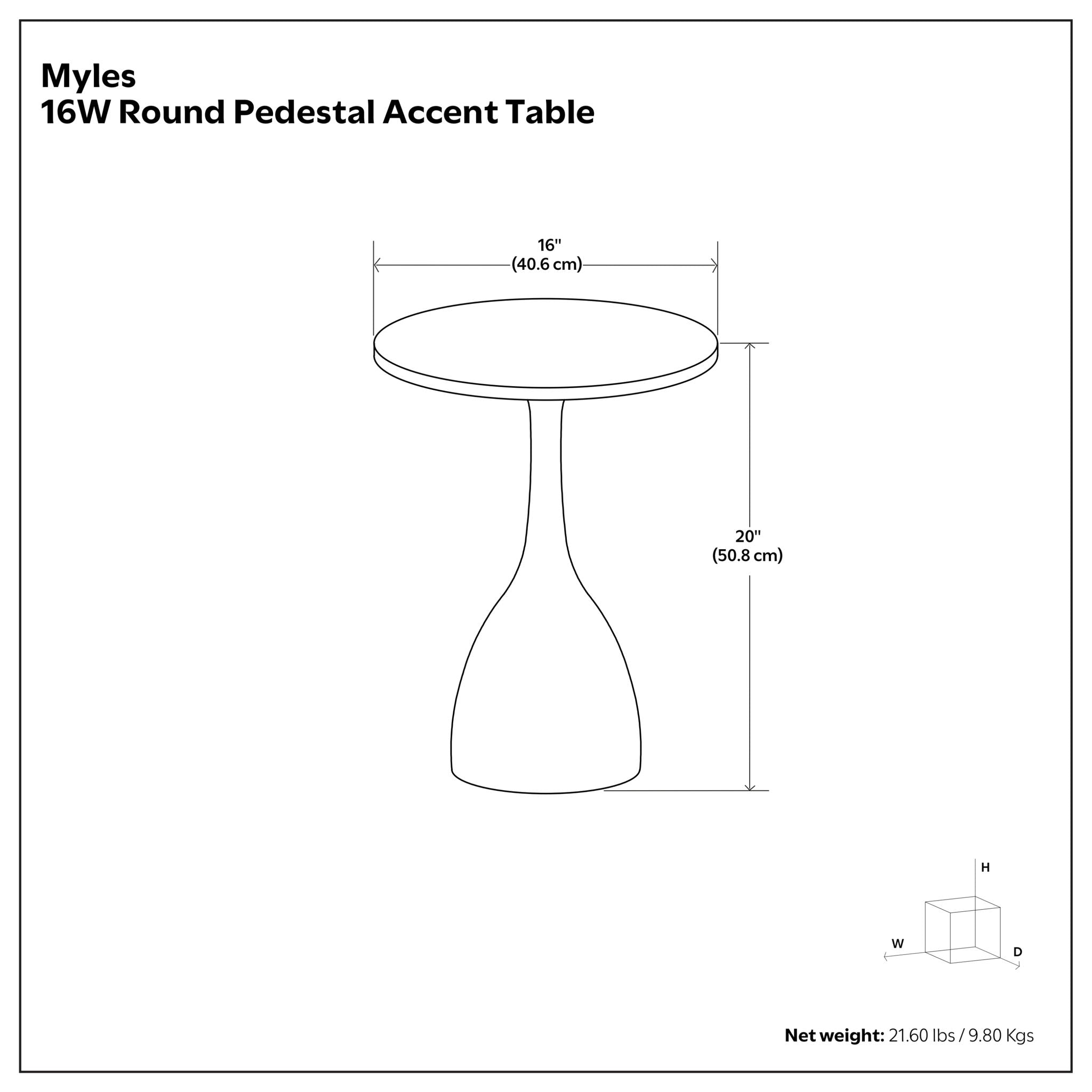 Myles - Side Table - Black