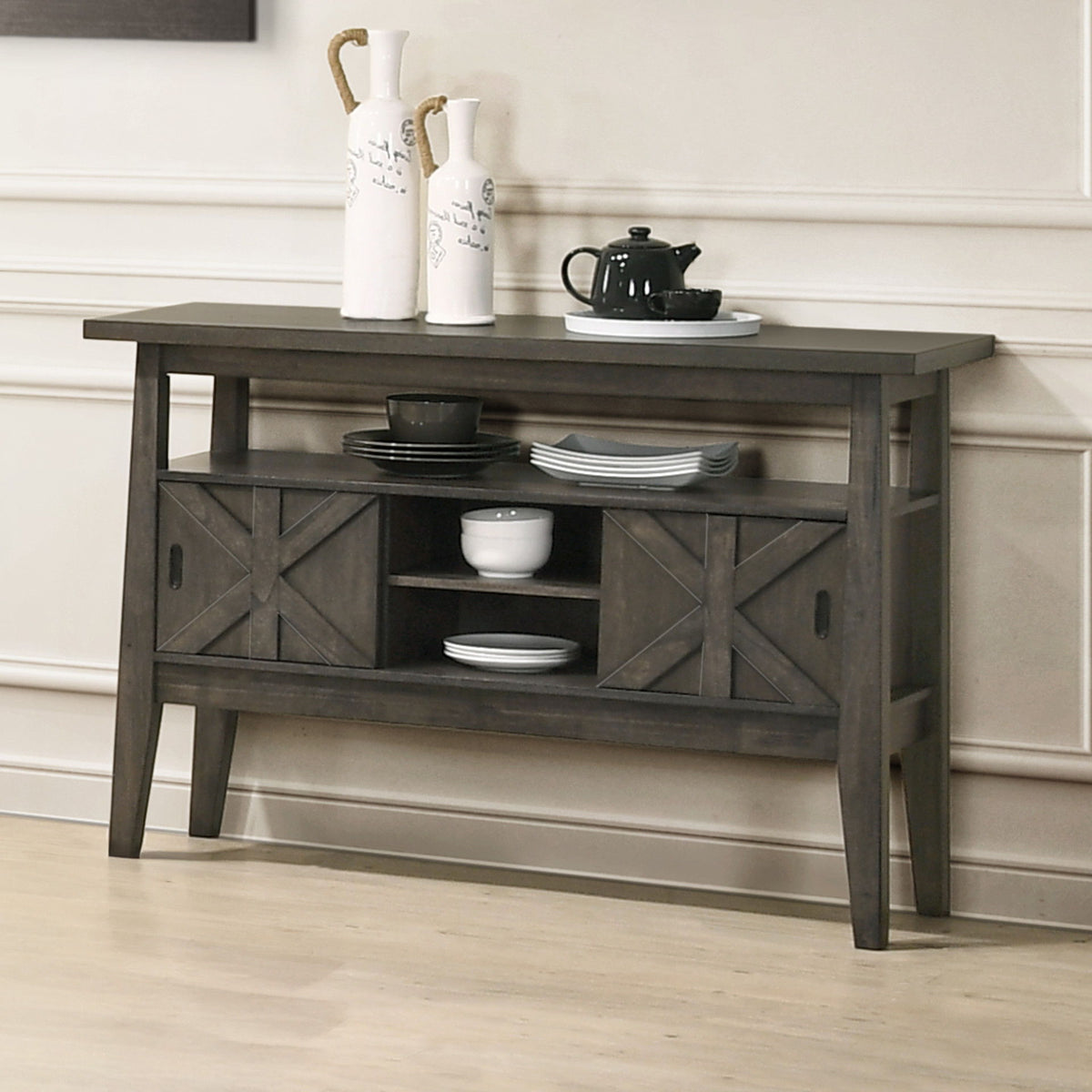 Gulliver - Server - Rustic Brown