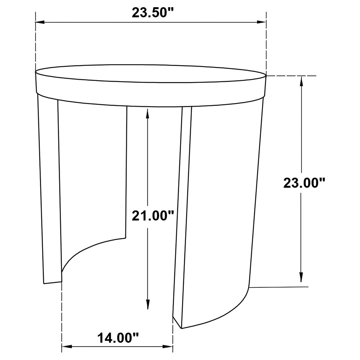 Sweeney 24-inch Round Wood Occasional Side End Table Black
