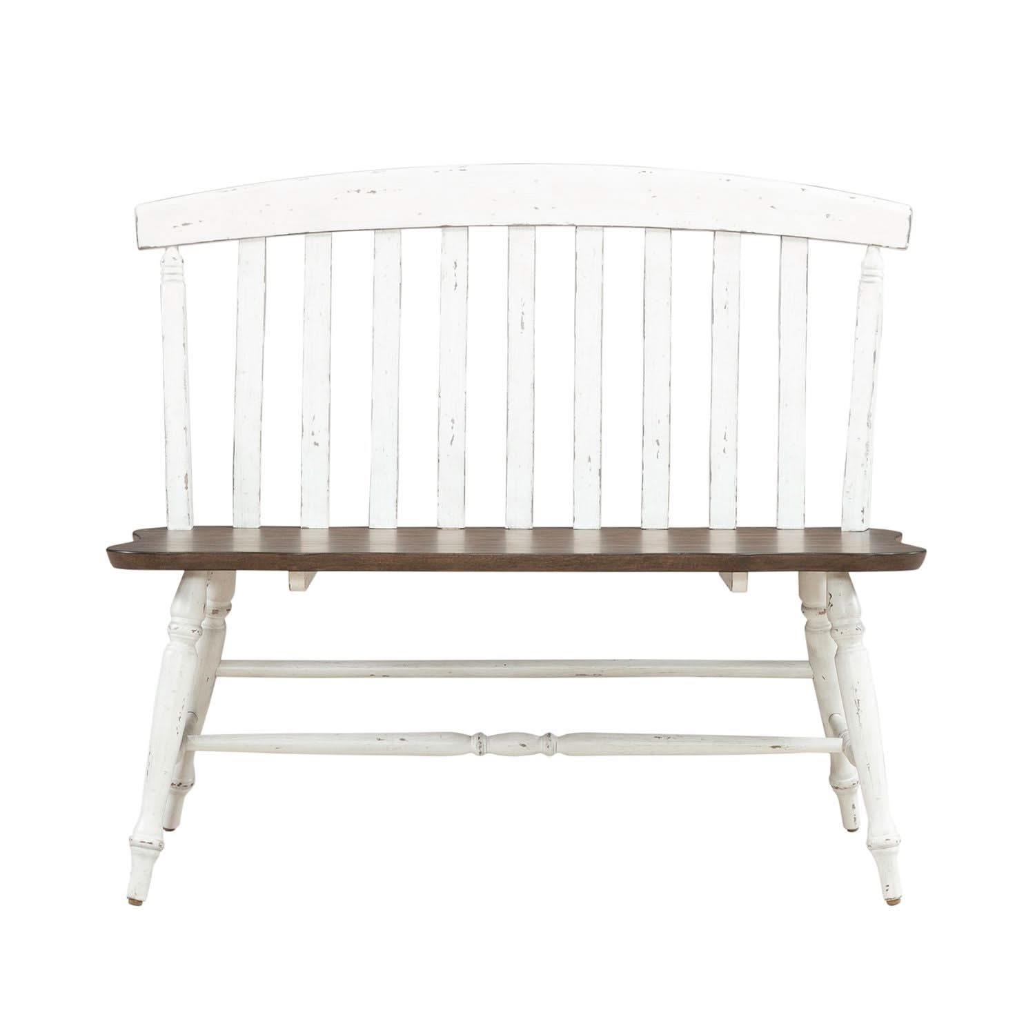 Al Fresco - Slat Back Bench - Graphite & Whitestone