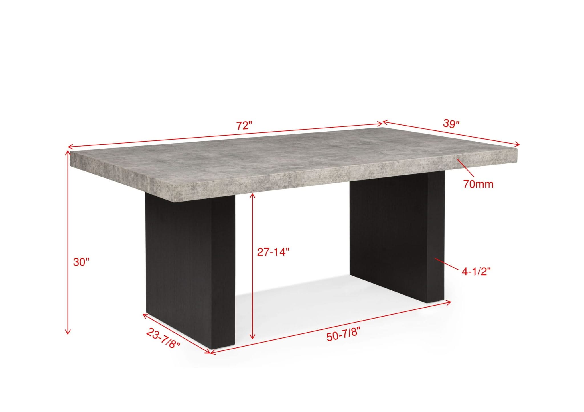 Sebastian - 5 Piece Dining Room Set - Black / Gray